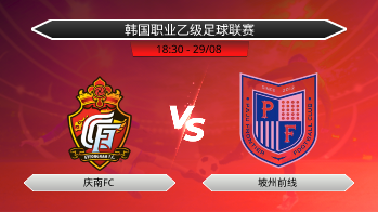 韩国职业乙级足球联赛 庆南FC VS 坡州前线