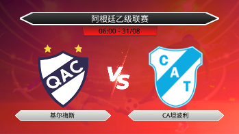 阿根廷乙级联赛 基尔梅斯 VS CA坦波利