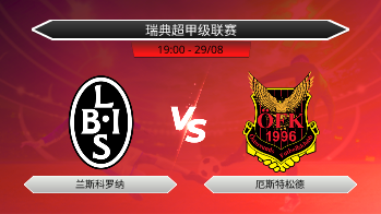 瑞典超甲级联赛 兰斯科罗纳 VS 厄斯特松德